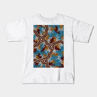 Aboriginal Art - Wetland Dreaming Kids T-Shirt